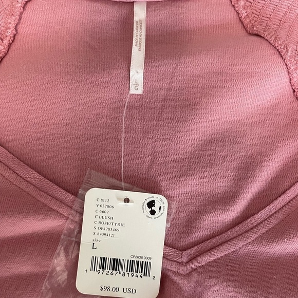 NWT Free People Kathy Tee in Blush. Size Large - Picture 4 of 10